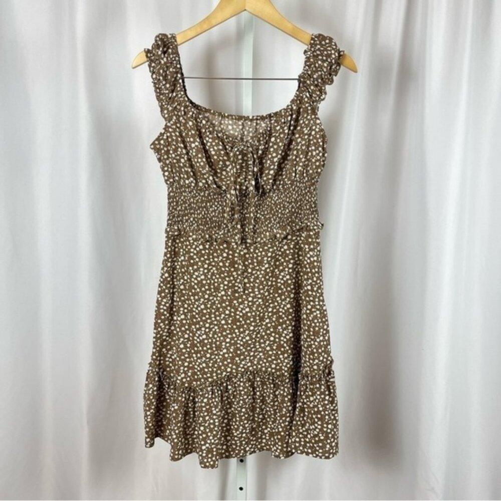 Women's Medium Cottagecore Boho Ditsy Floral Dress Summer Retro Date